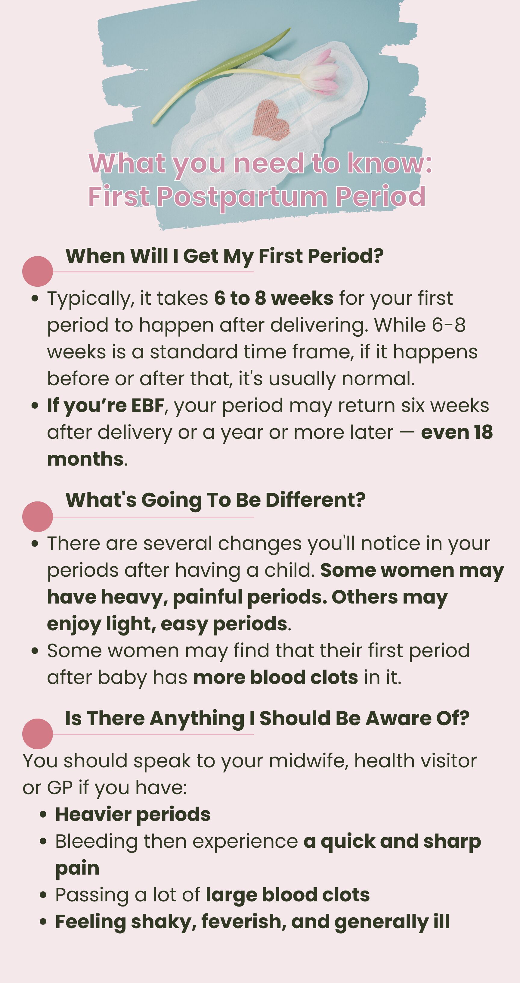 All About Your First Period After Having a Baby