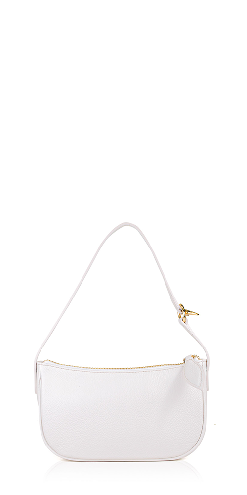 Mini Moon Bag White Leather