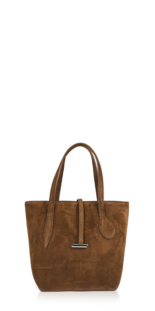 Sprout Tote Mini Chestnut Suede